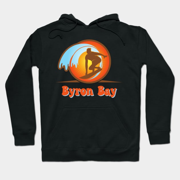 Byron Bay Retro Surfer Hoodie by She Gets Creative